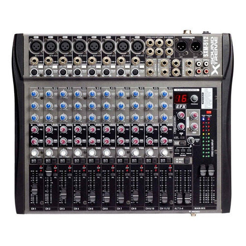 Consola Mixer 12 Canales Con Ecco 16 Efec Mic Auric