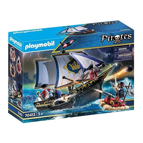 Figura Armable Playmobil Pirates Carabela 87 Piezas 3+ Cantidad de piezas 86