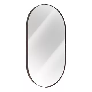 Espelho Ovalada De Parede Diretoo Oval Do 60cm X 47cm Com 43cm De Diâmetro Quadro Preto