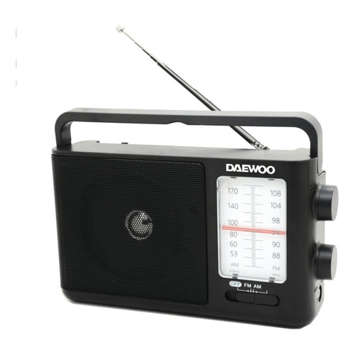 Radio Dual Am/fm Portatil Daewoo Di-rt227 Entrada Auricular Color Negro