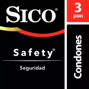 Condones De Látex Sico Safety 3 Condones