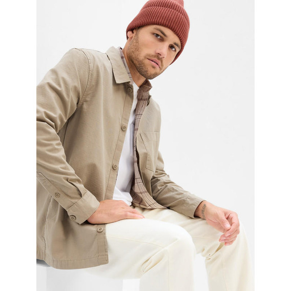 Chaqueta Hombre Gap Liso Beige