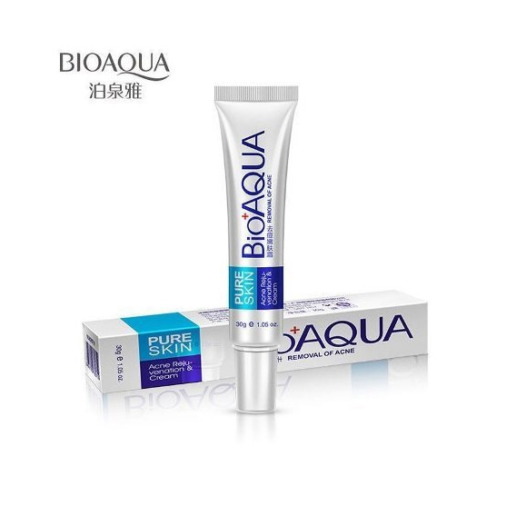 Crema Acne Cream Bioaqua Pure Skin para piel grasa de 30g