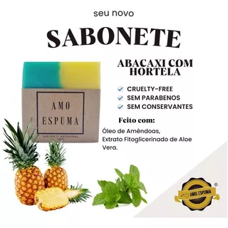 Sabonete Artesanal Abacaxi Com Hortelã