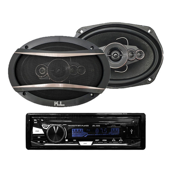 Combo Radio Para Carro Usb + Parlantes Kl Audio Ovalados 6x9