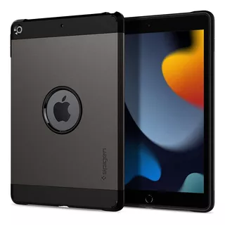 Funda Para iPad 10.2 Spigen Tough Armor Gris Plomizo