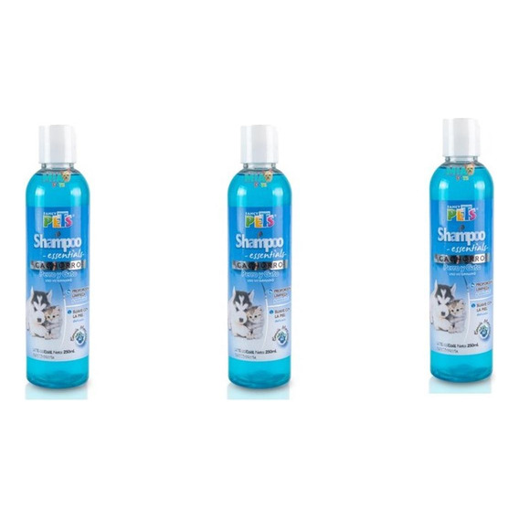 Shampoo Cachorro Essential Perro O Gato 250 Ml 3 Pzas