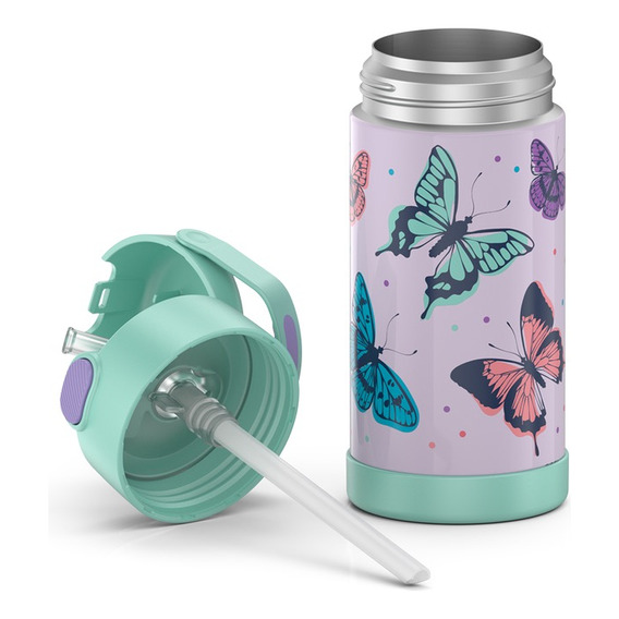 Botella Thermos De Acero Inoxidable Mariposa Importado 