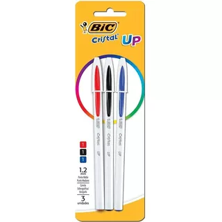 Caneta Bic Cristal Up 1.2mm Cores Sortidas Com 12 Cartelas