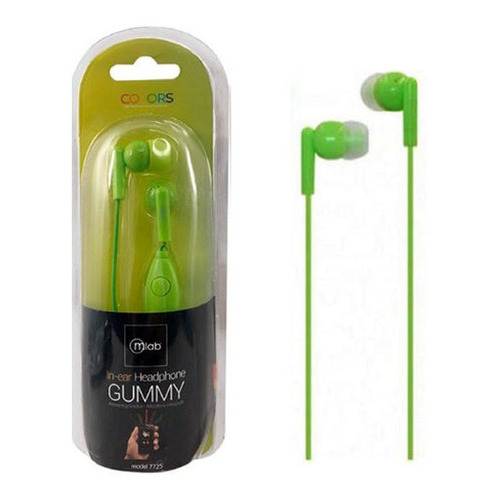 Audífono In-ear Gummy Microlab Manos Libres Verde