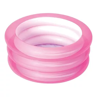 Pileta Inflable Redondo Bestway 51033 43l Rosa Bolsa