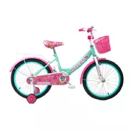Bicicleta Femenina Love Lady R20 Frenos V-brakes Y Tambor Color Turquesa Con Ruedas De Entrenamiento  