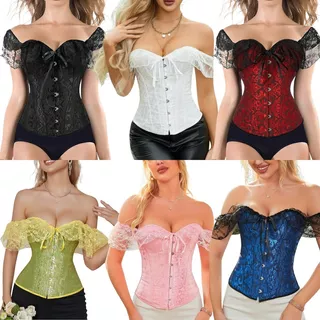 Corpete Corset Corselet Cinta Modeladora Renda Cores A M759