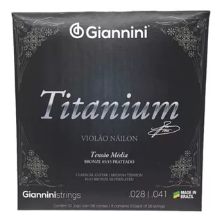 Giannini (brasil),  Encordado Guitarra Clásica Titanium Tensión Media