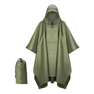 Chaqueta Impermeable De Poncho Lluvia Con Capucha Portátil