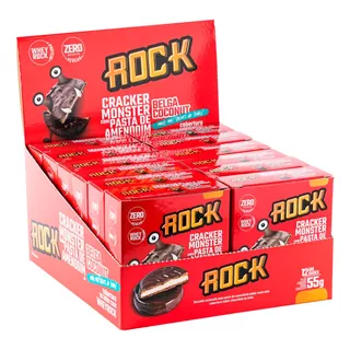 Rock Cracker Monster Belga Coconut 12 Unidades Alfajor Rock