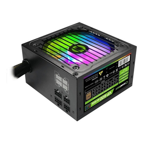 Fuente de poder para PC GameMax VP Series VP-600-RGB 600W negra 100V/240V