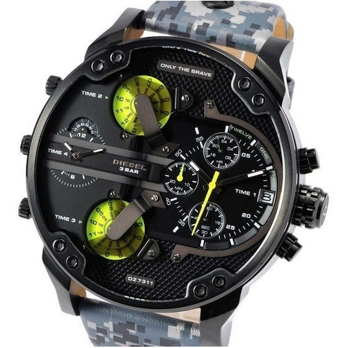 Relojes Diesel Mr. Daddy 2.0 Watch (gris) Color del fondo Negro