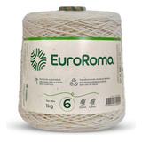 Barbante Cru 1,0kg Euroroma, Croche, Escolha N.º 6 E 8