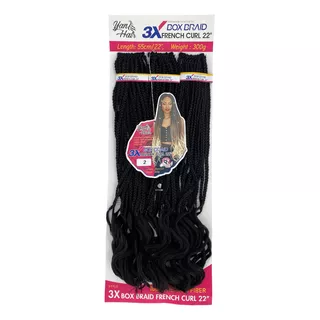 Cabelo Com Tranças Prontas - Yan Hair - 55cm Fibra Sintetica Cor Castanho Escuro Cor 2