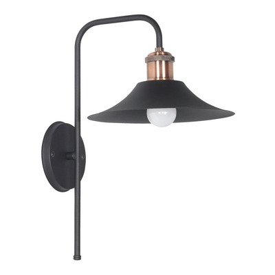 Lampara Colgante 1 Luz Padua E27 Vintage Negro Y Cobre 
