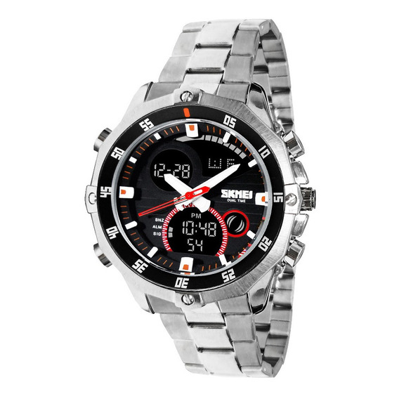 Reloj Hombre Skmei 1146 Acero Alarma Cronometro Elegante