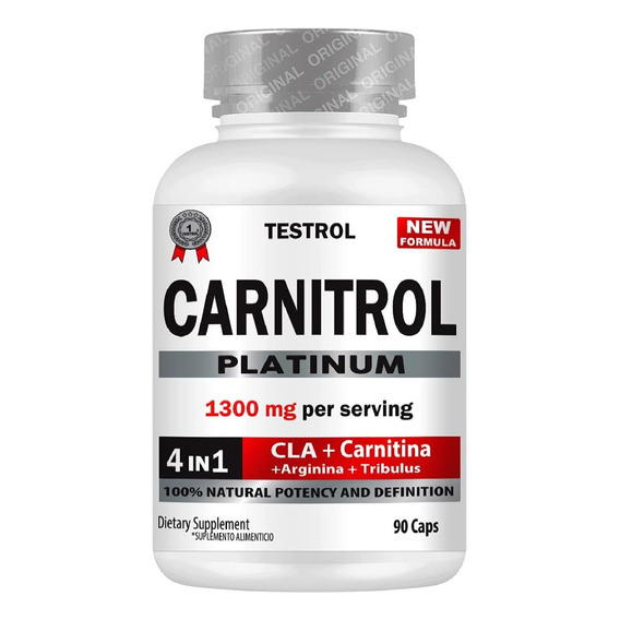 Testrol Carnitrol Platinum 90 Caps Sin sabor