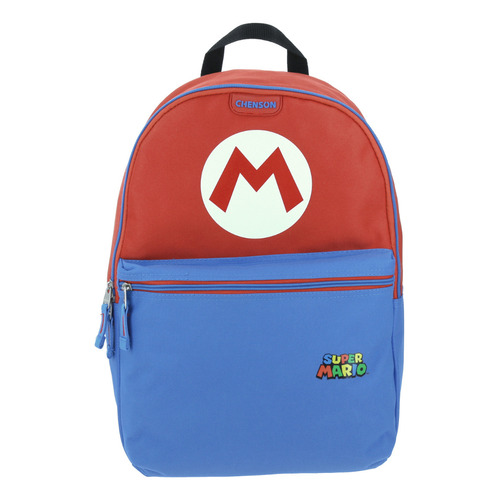 Mochila Grande Super Mario Bros Nintendo Chenson 63653-r Color Azul