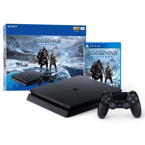 Sony PlayStation 4 Slim 1TB God of War Ragnarok Bundle color  negro azabache 2022