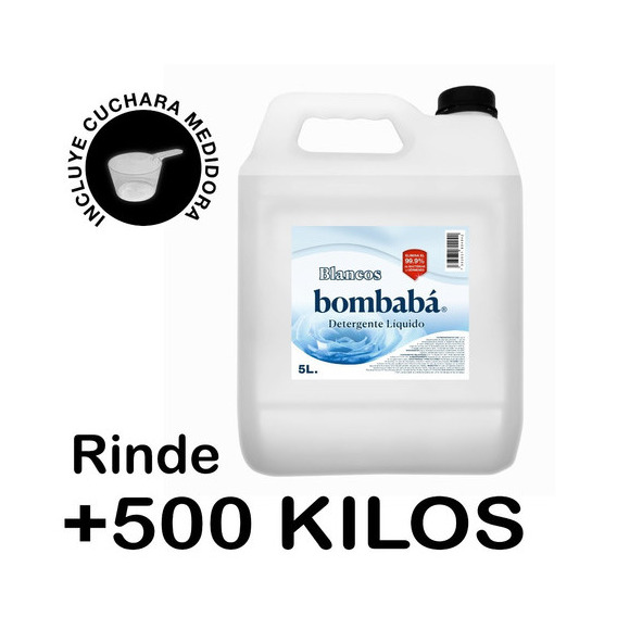 Detergente Liquido Para Ropa Blanca 5 Litros Bombabá