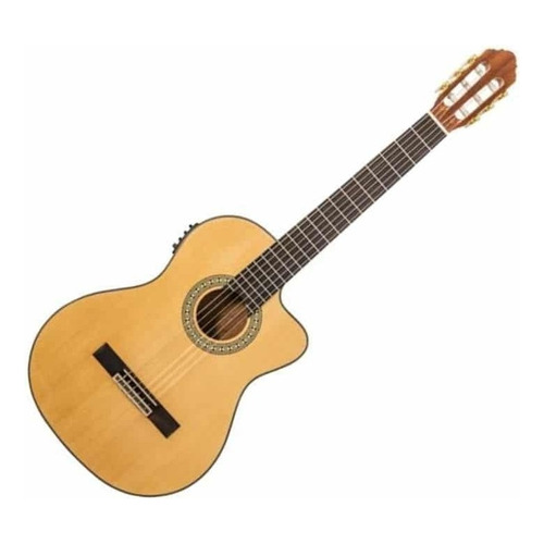 Guitarra Electroacustica Clásica Delta Woods Cns-ce Color Marrón