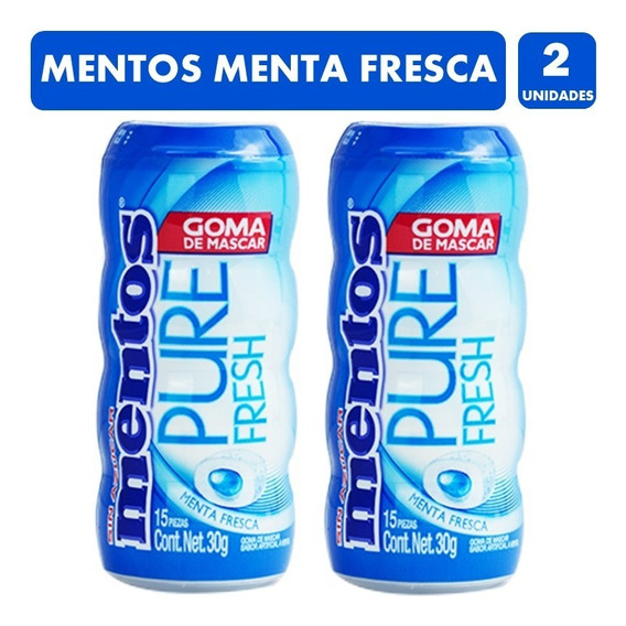 Chicle Mentos Sabor A Menta - Azul - Sin Azúcar(pack Con 2u)