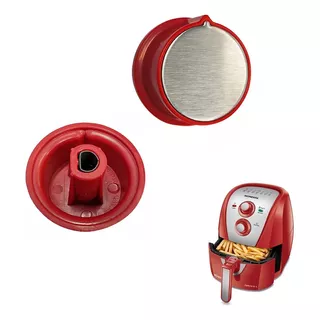 Botão Do Timer Air Fryer Mondial Afn50-ri Afn40-ri Vermelho