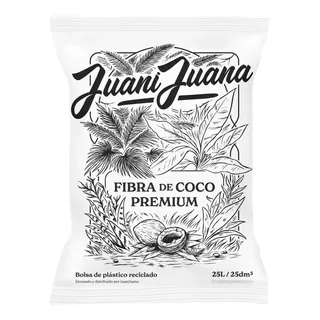 Sustrato Fibra De Coco Juani Juana 25dm3. Cultivo Hidroponia