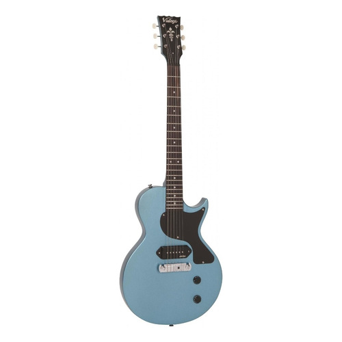 Guitarra Eléctrica Vintage V120ghb Gun Hill Blue Material del diapasón Lignum rosa Orientación de la mano Diestro