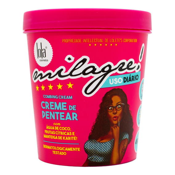 Lola Milagre Crema Peinar Cabello Hidratante Brillo 450gr 3c