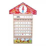 Calendário Relógio brinquedo Educativo Pedagógico Carlu 64pc