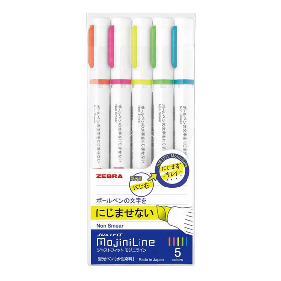 Set Destacadores Zebra Mojiniline Fluor - Japonés