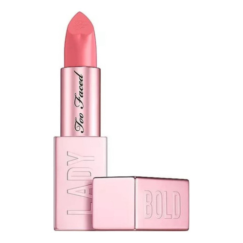 Labial Too Faced Lady Bold Power Pigment Lipstick Acabado Cremoso Color 02 Hype Woman