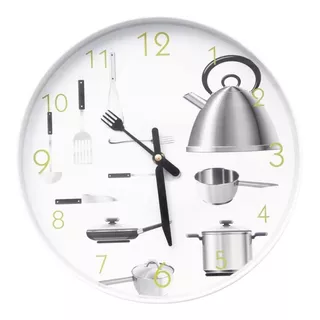 Reloj De Pared De Cocina, Moderno Grande Y Silencioso