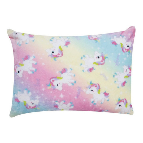 Funda Soft P/almohada Unicornio Microfibra Ultrasuave Tesso Color Multicolor