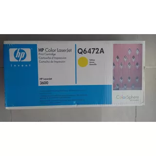 Toner Original Hp Laserjet 3600 Yellow  Q6472a