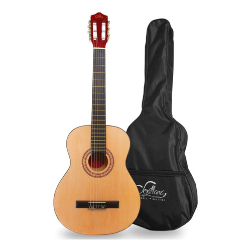 Guitarra Sevillana 30 Pulgadas / Funda / Natural / 8452 Para Niños