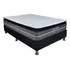 Conjunto Sommier Resortes, Bali, 1 Plaza Y Media- Ártico Color Negro