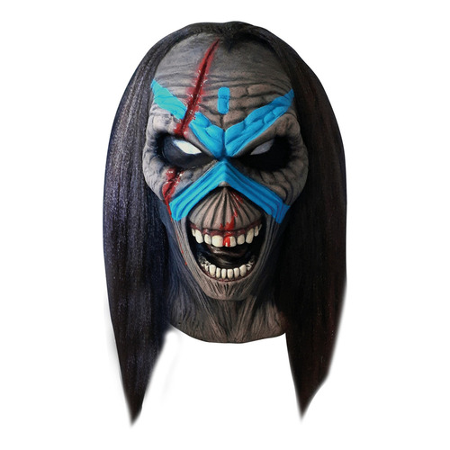Máscara De Iron Maiden The Clansman Licencia Disfraz Rock Color Gris