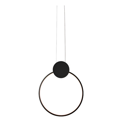Colgante Aro Led L4920 20w 40cm Negro Alta Potencia Mks 