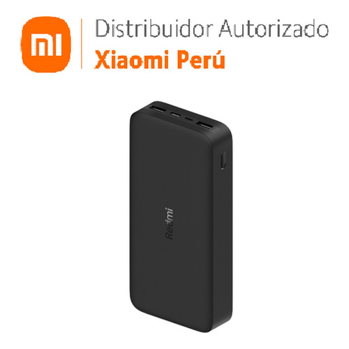 Xiaomi Redmi 18w Fast Charge Power Bank 20000mah Black Color Negro