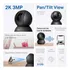 Tp-link Tapo C211 cámara PT 3MP 2k WIFI con audio bidireccional visión nocturna y seguimiento inteligente Autrotracking grabación 360° color negro