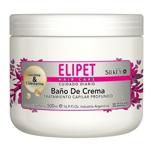 Baño De Crema Silkey Elipet Hair Care Cuidado Diario X 500ml