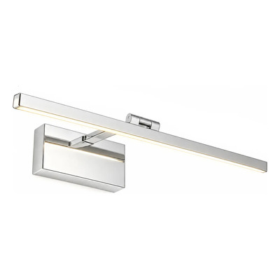 Aplique Pared Led 12w Cromo Cuadro 60cm Luz Desing  Cromo